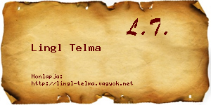 Lingl Telma névjegykártya